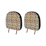 Sun Glasses Pattern Print Design 02 Car Headrest Cover