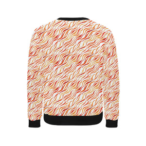 Fire flame watercolor pattern Men's Crew Neck Sweatshirt