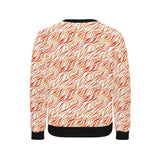 Fire flame watercolor pattern Men's Crew Neck Sweatshirt
