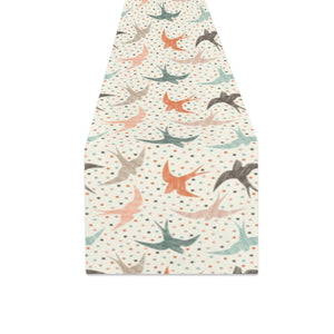 Swallow Pattern Print Design 02 Table Runner