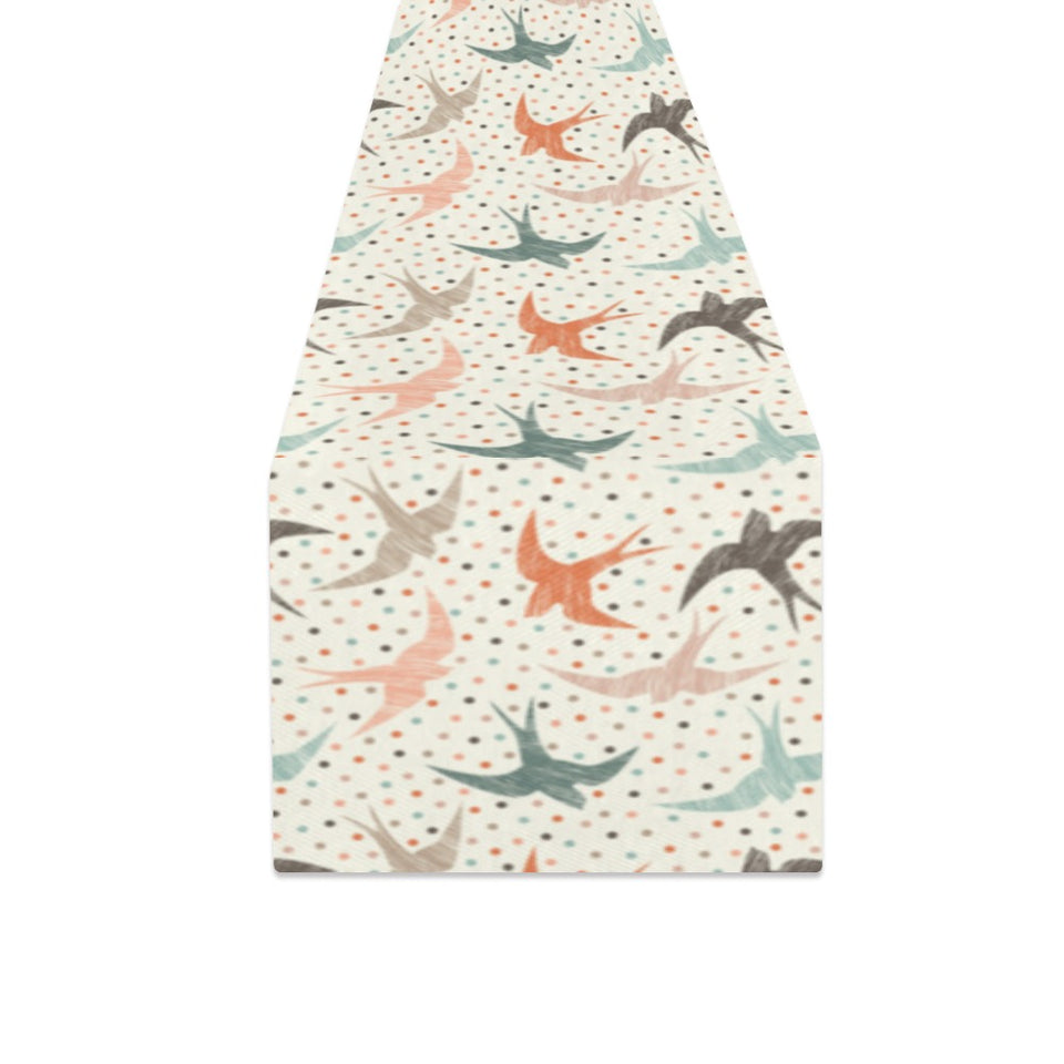 Swallow Pattern Print Design 02 Table Runner