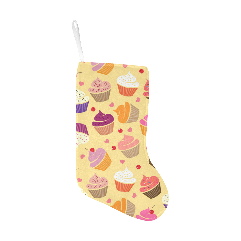 cake cupcake heart cherry pattern Christmas Stocking