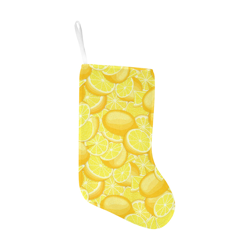 lemon pattern Christmas Stocking