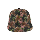 Horse head wild roses pattern All Over Print Snapback Cap