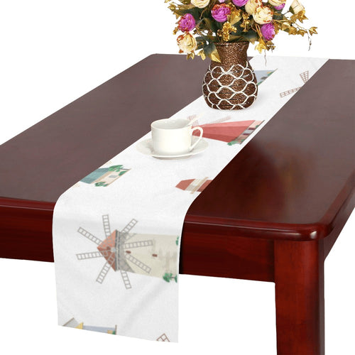 windmill design pattern Table Runner