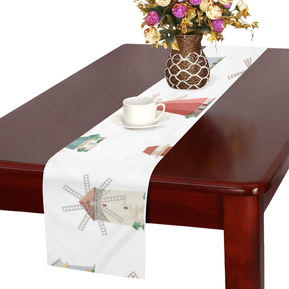 windmill design pattern Table Runner