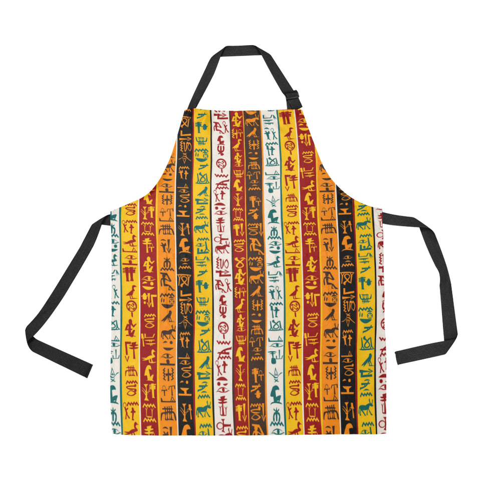 Egypt Hieroglyphics Pattern Print Design 01 All Over Print Adjustable Apron