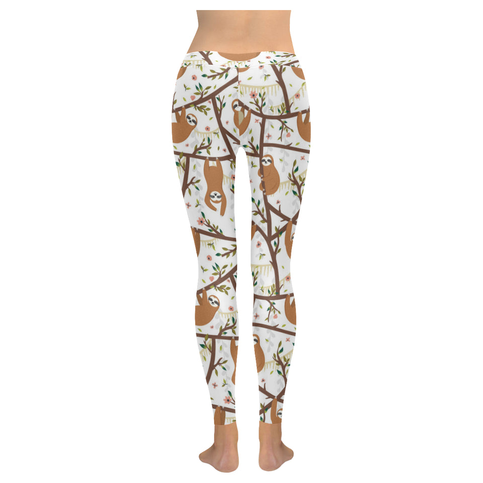 Sloths hanging on the tree pattern Women's Legging Fulfilled In US