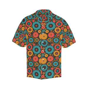 Gear Pattern Print Design 01 Men's All Over Print Hawaiian Shirt (Model T58)