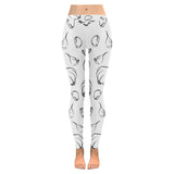 Garlic pattern black white Women's Legging Fulfilled In US