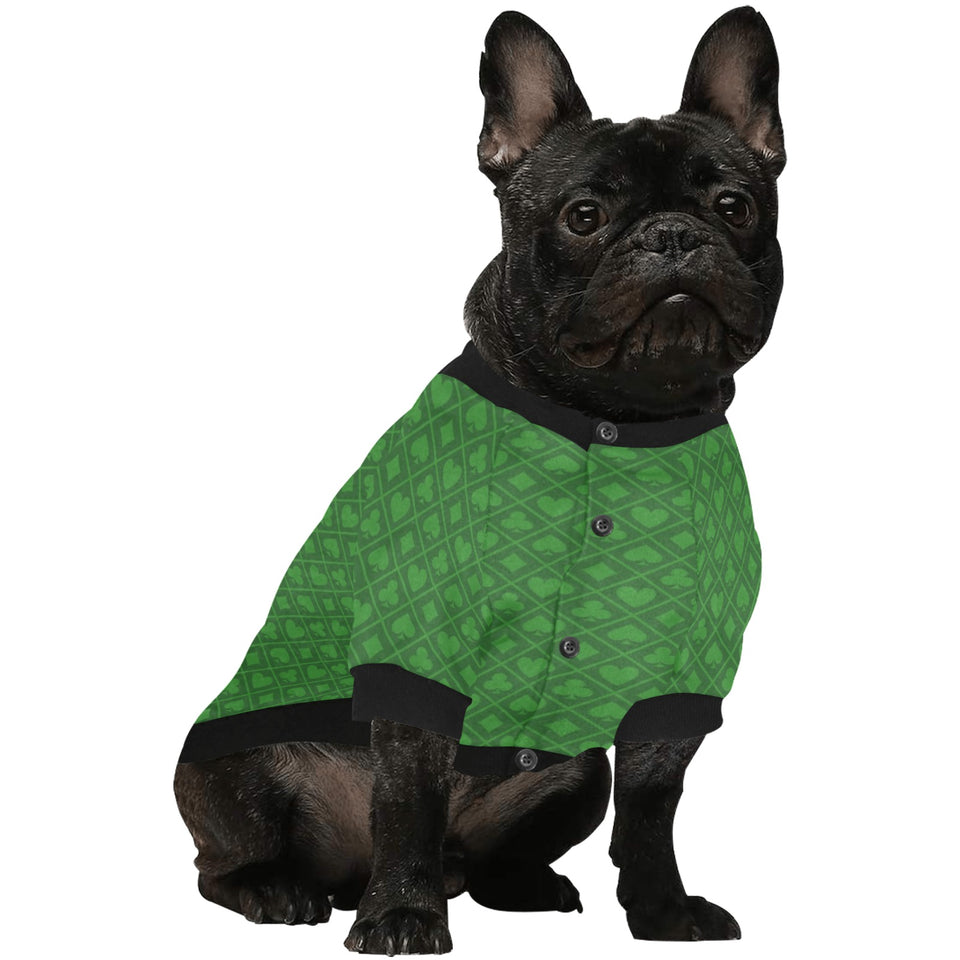 Casino Cards Suits Pattern Print Design 04 All Over Print Pet Dog Round Neck Fuzzy Shirt