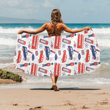 British Pattern Print Design 03 Beach Towel