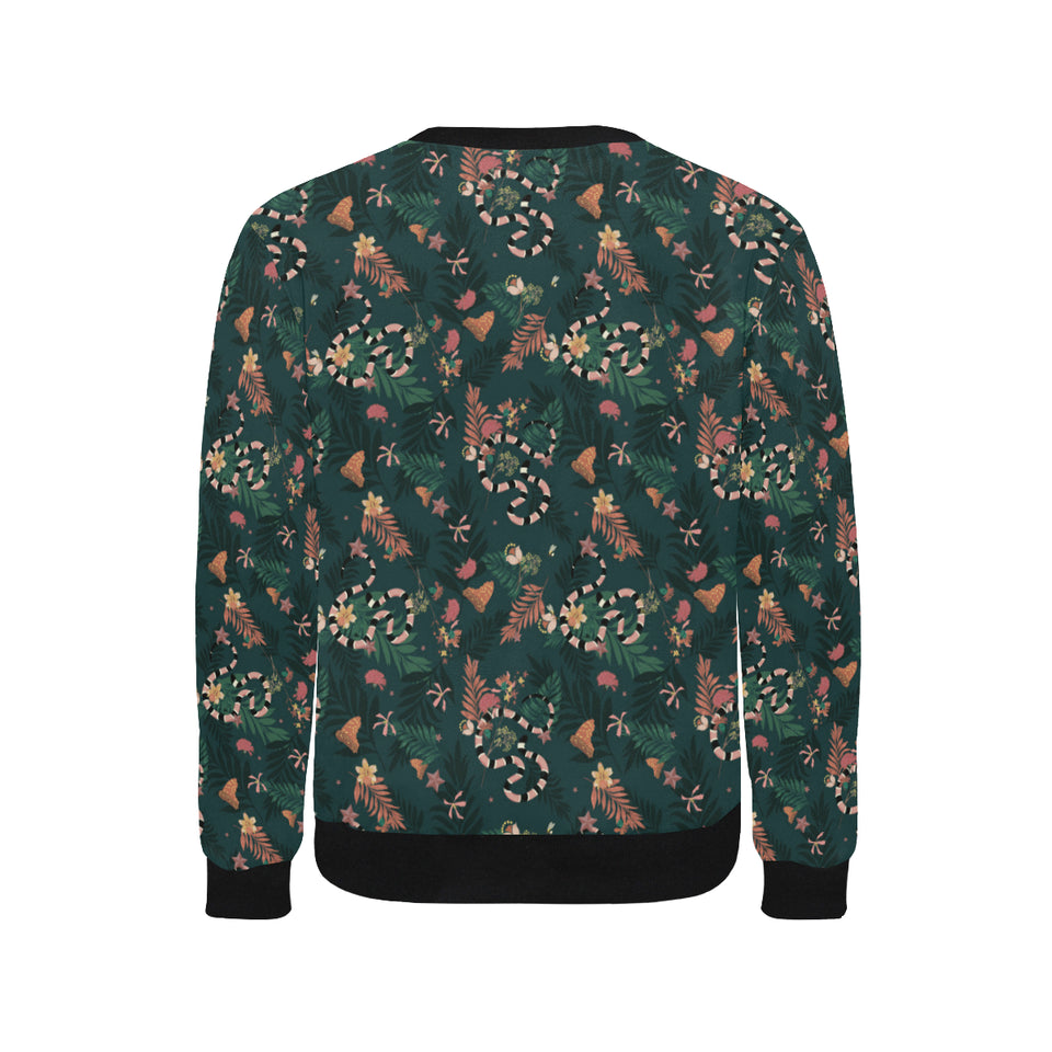 Snake forest pattern Men's Crew Neck Sweatshirt