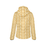 Pretzels Pattern Print Design 01 Women's Padded Hooded Jacket