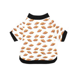 Clown Fish Pattern Print Design 03 All Over Print Pet Dog Round Neck Fuzzy Shirt