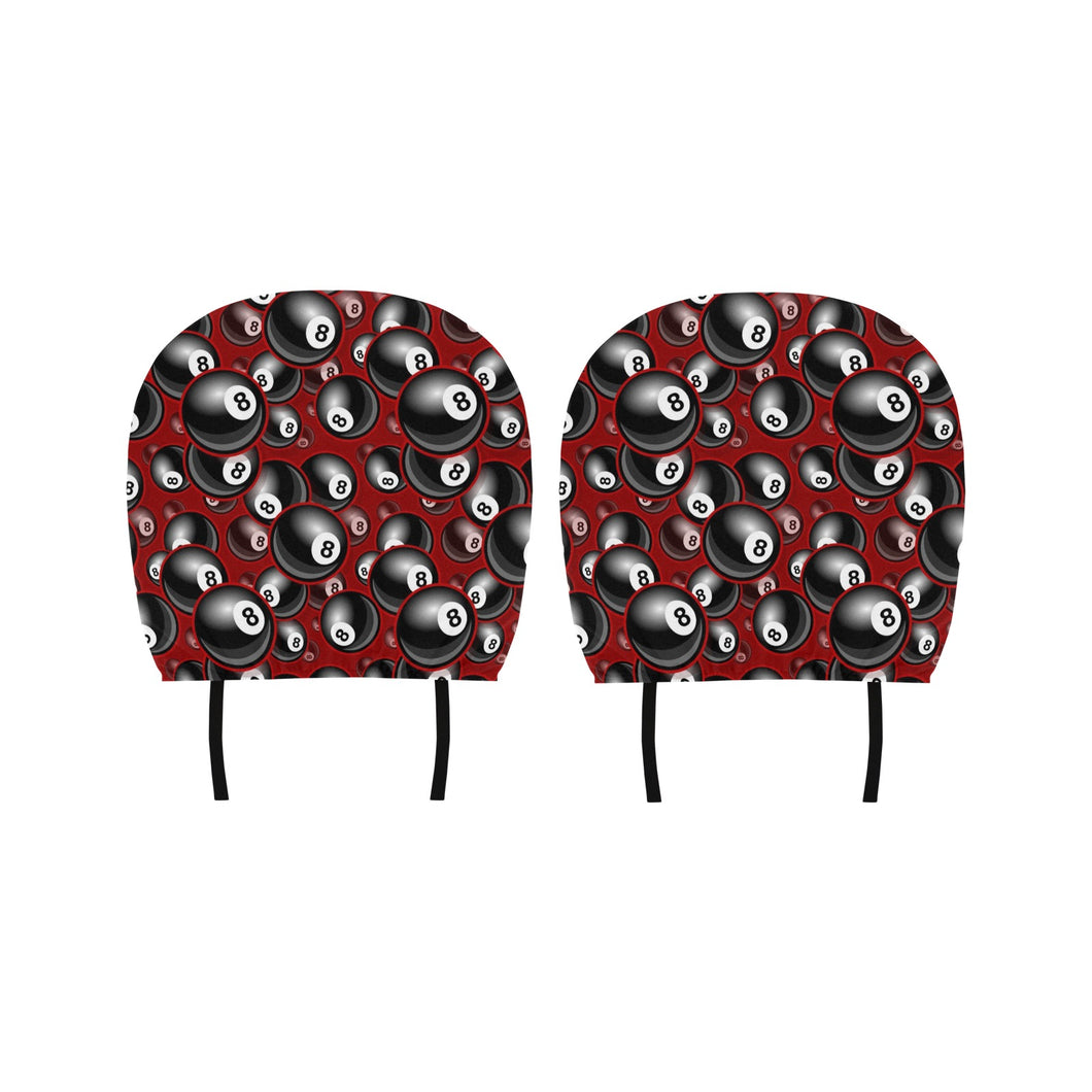 Billiard Ball Pattern Print Design 05 Car Headrest Cover