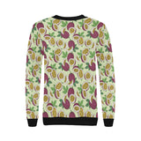 Paassion fruit pattern Women's Crew Neck Sweatshirt