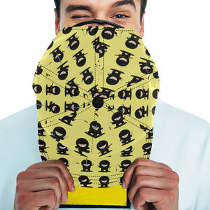 Cute ninja yellow background All Over Print Snapback Cap