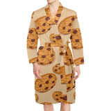 Cookie pattern Men's Long Sleeve Belted Night Robe