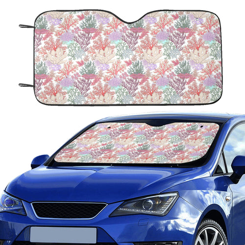 Coral Reef Pattern Print Design 03 Car Sun Shade