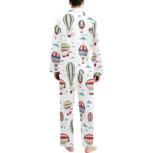 Hot air balloon pattern Men's Long Pajama Set