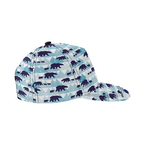 polar bear winter snow pattern All Over Print Snapback Cap