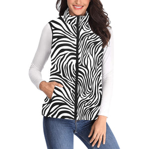 Zebra skin pattern Women's Padded Vest