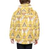 Camels ethnic motif pattern Kids' Boys' Girls' Padded Hooded Jacket