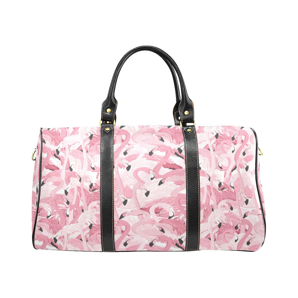 Pink flamingos pattern background Travel Bag