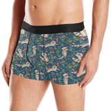 Raccoon tropical leaves pattern Men's All Over Print Boxer Briefs Men's Underwear