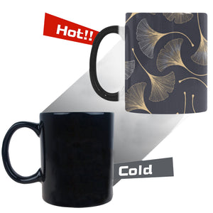 Gold ginkgo leaves Morphing Mug Heat Changing Mug