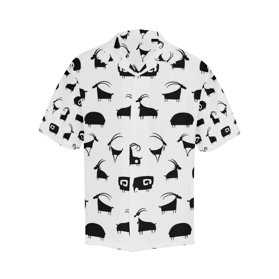 Goat ram pattern Men's All Over Print Hawaiian Shirt