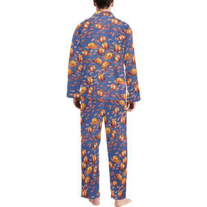 Clown Fish Pattern Print Design 04 Men's Long Pajama Set