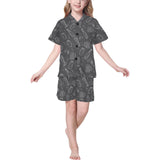 Beer hand drawn pattern Kids' Boys' Girls' V-Neck Short Pajama Set