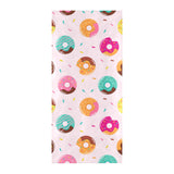 Donut pattern glaze pink background Beach Towel