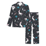 unicorn rainbows moon clound star pattern Men's Long Pajama Set