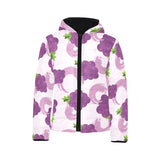 Cute Grape pattern Kids' Boys' Girls' Padded Hooded Jacket
