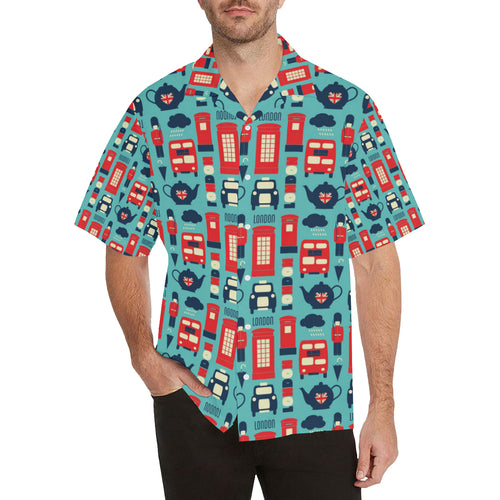 British Pattern Print Design 04 Men's All Over Print Hawaiian Shirt (Model T58)