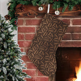 coffee bean pattern Christmas Stocking