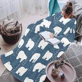 polar bear mother her child pattern Blanket Robe with Sleeves