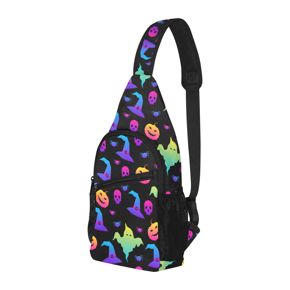 Colorful halloween background All Over Print Chest Bag