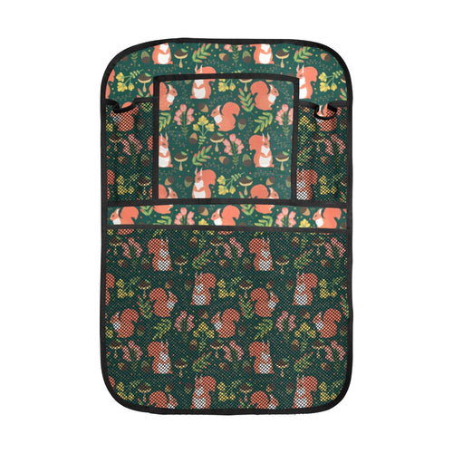 Squirrel Pattern Print Design 03 Car Seat Back Organizer