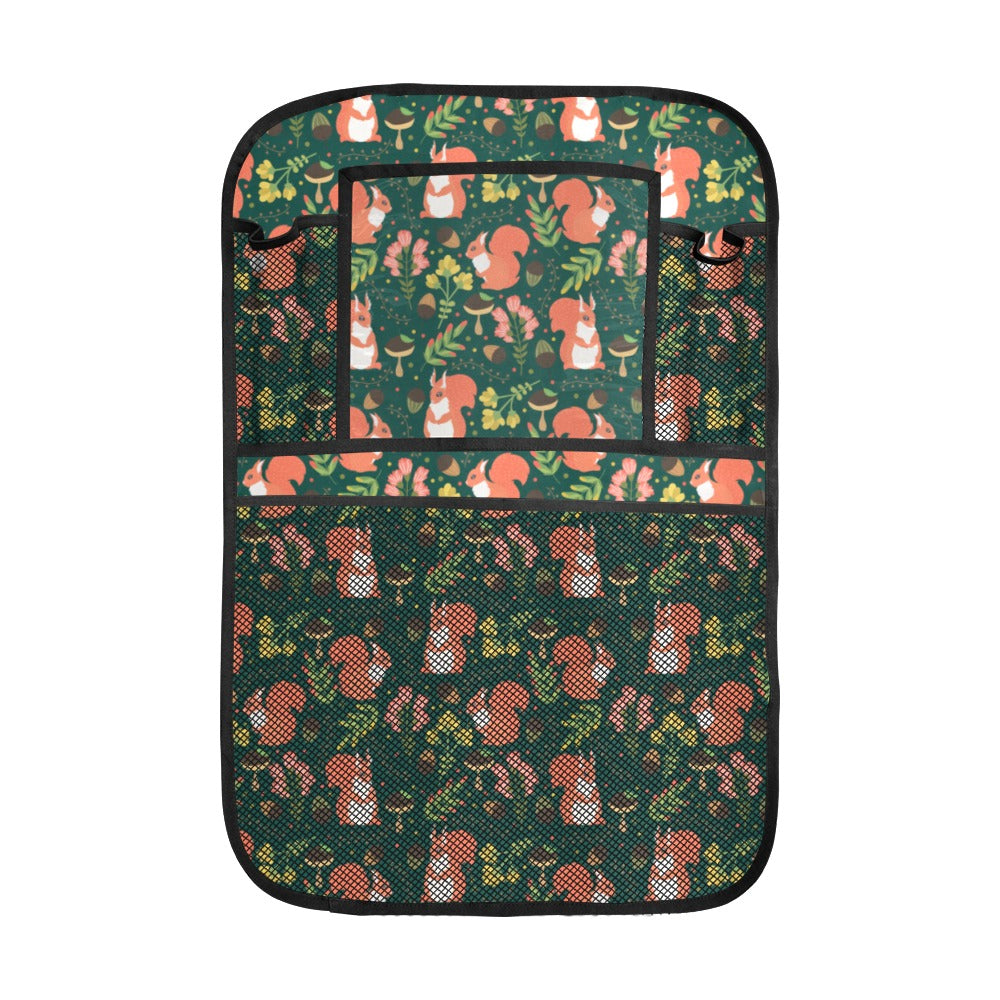 Squirrel Pattern Print Design 03 Car Seat Back Organizer