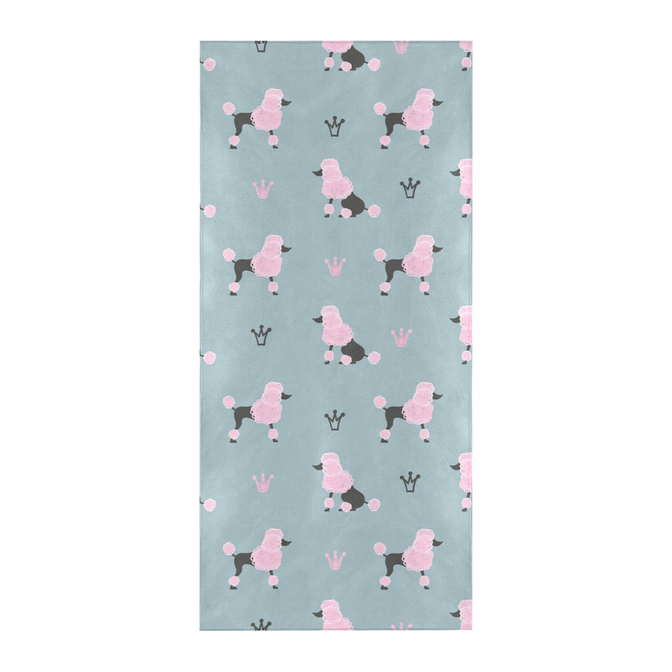 poodle dog pattern Beach Towel