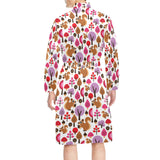 Squirrel Pattern Print Design 02 Men's Long Sleeve Belted Night Robe