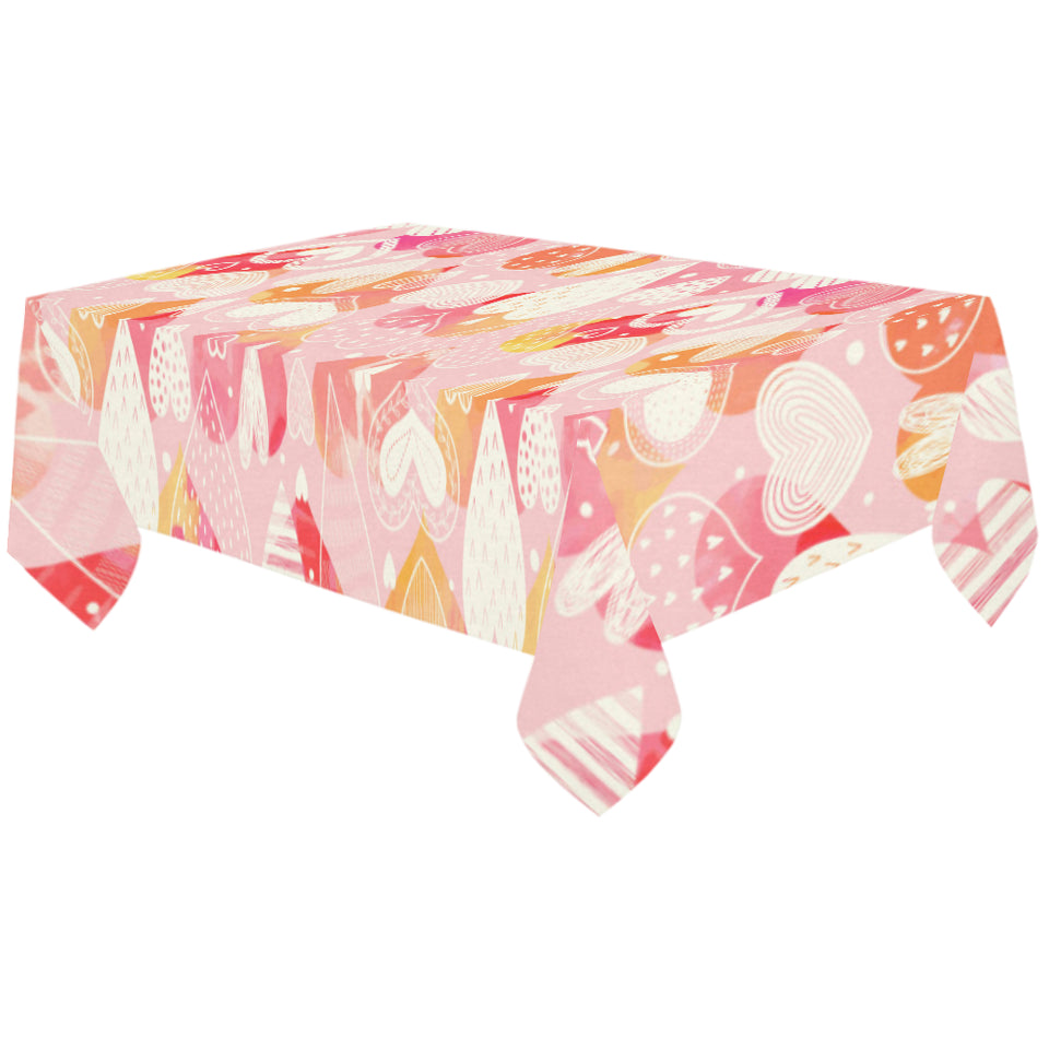 Hand drawn heart design pattern Tablecloth