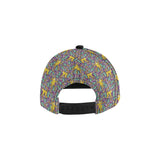 Cute yellow monkey leaves pattern All Over Print Snapback Cap