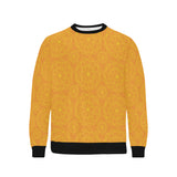 Orange traditional indian element pattern Men's Crew Neck Sweatshirt