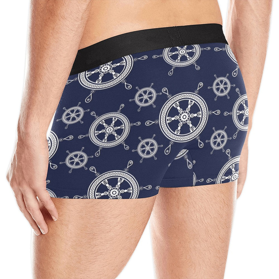 nautical steering wheel design pattern Men's All Over Print Boxer Briefs Men's Underwear