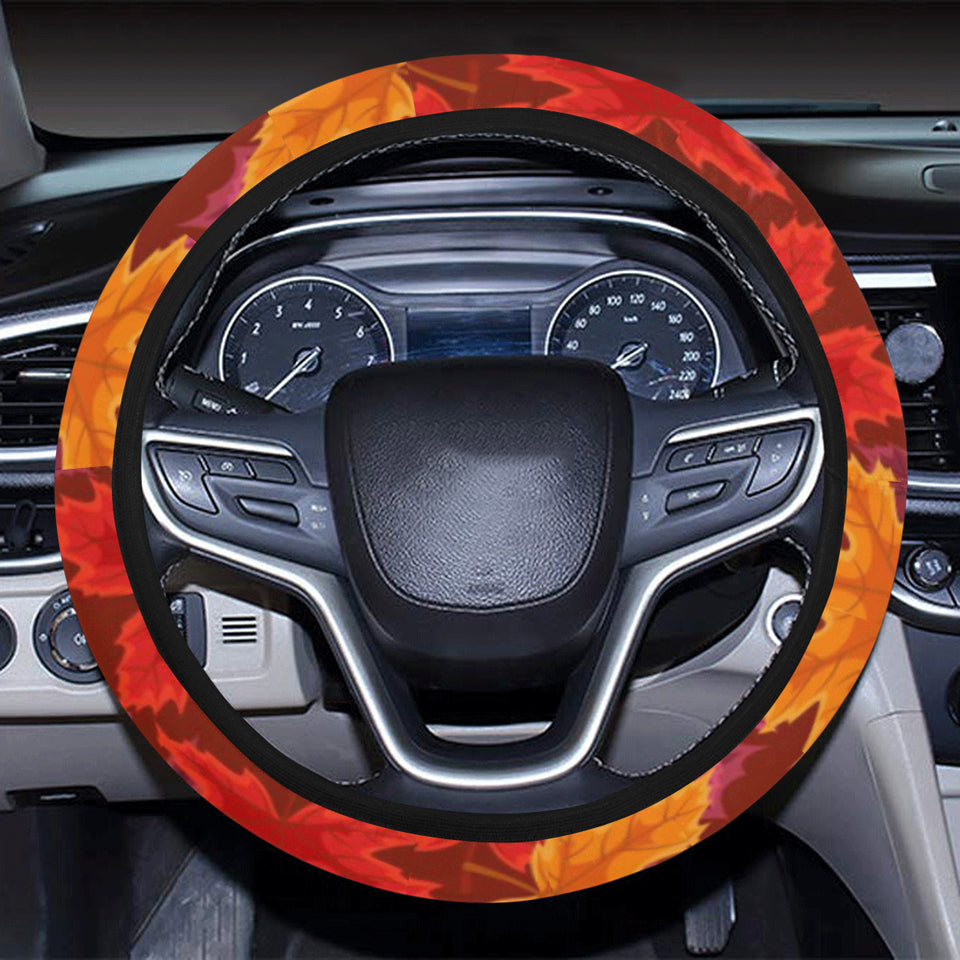 Autumn maple leaf pattern Car Steering Wheel Cover